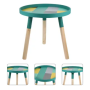 Wooden Coffe table 40cm - green