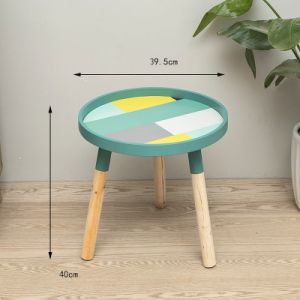 Wooden Coffe table 40cm - green