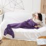 Wool knitted Mermaid tail 80*180 - dark velvet