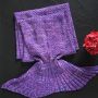 Wool knitted Mermaid tail 80*180 - dark velvet
