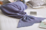 Wool knitted Mermaid tail 80*180 - fiolet