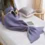 Wool knitted Mermaid tail 80*180 - fiolet