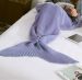 Wool knitted Mermaid tail 80*180 - fiolet
