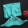 Wool knitted Mermaid tail 80*180 - green