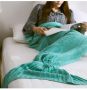 Wool knitted Mermaid tail 80*180 - green