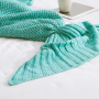 Wool knitted Mermaid tail 80*180 - green