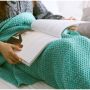Wool knitted Mermaid tail 80*180 - green