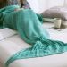 Wool knitted Mermaid tail 80*180 - green