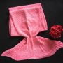Wool knitted Mermaid tail 80*180 - light pink