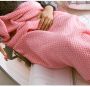Wool knitted Mermaid tail 80*180 - light pink