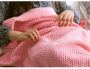 Wool knitted Mermaid tail 80*180 - light pink