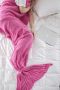 Wool knitted Mermaid tail 80*180 - pink