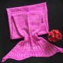 Wool knitted Mermaid tail 80*180 - pink