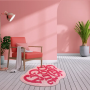 Woolen carpet 100*100cm- Pink