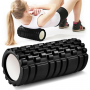 Yoga set - 33cm classic spike, massage stick and roll ball 5in1 black
