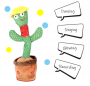 Zabawka dla dzieci - Tańczący kaktus - z apaszką czerwoną i żółtym kapeluszem