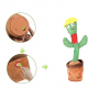 Zabawka dla dzieci - Tańczący kaktus - z apaszką czerwoną i żółtym kapeluszem
